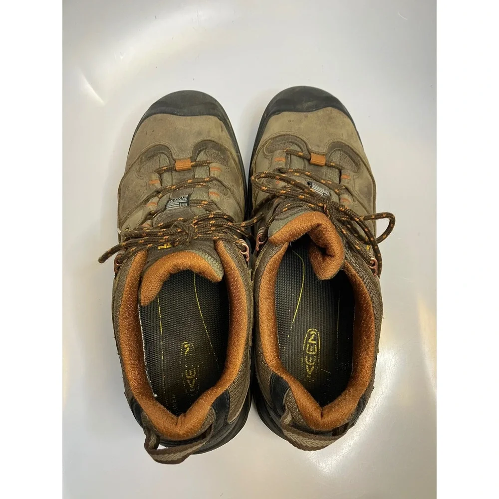 KEEN Durand Hiking Shoes Mens 11 Brown Good American Built Low Top Leather Trail